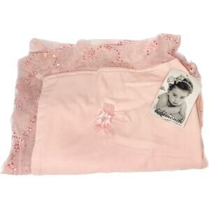 Bebemonde Pink Sequin Baby Blanket Satin Lined Embellished NEW